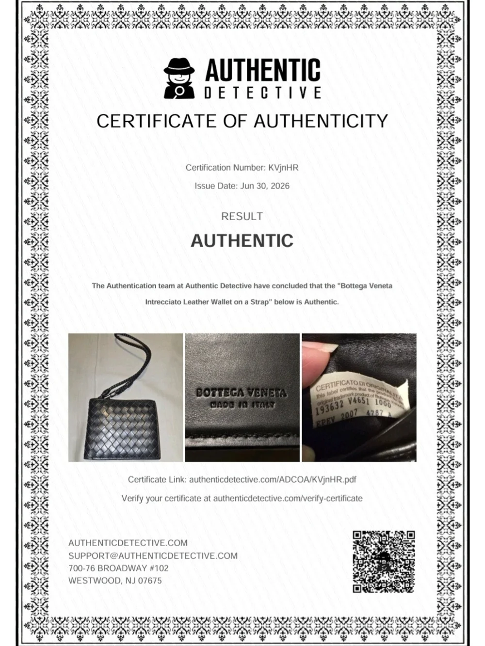 Bottega Veneta Intrecciato Leather Wallet on a Rare Braided Leather Strap, COA